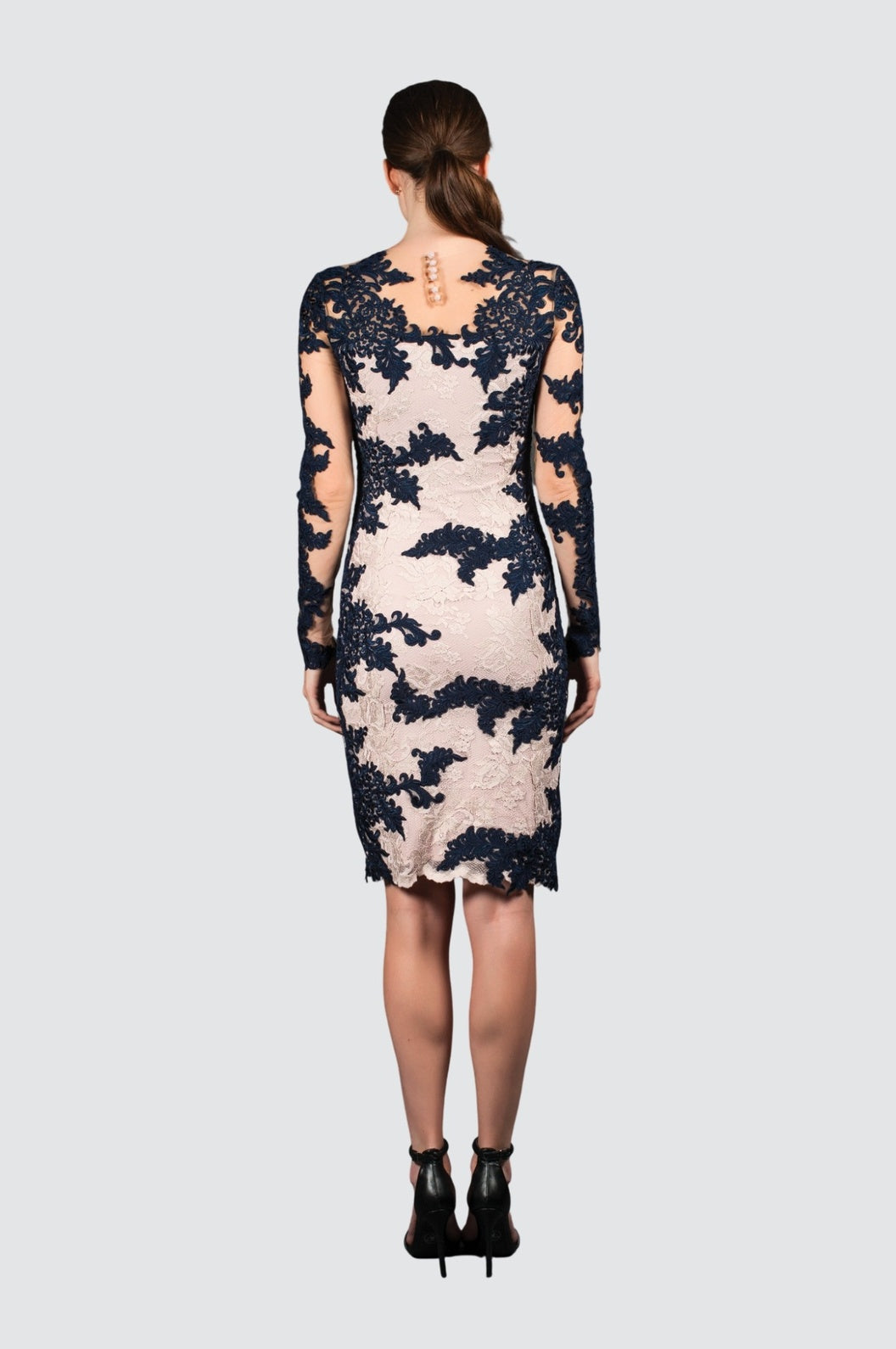 Lace & Embroidery Cocktail Dress