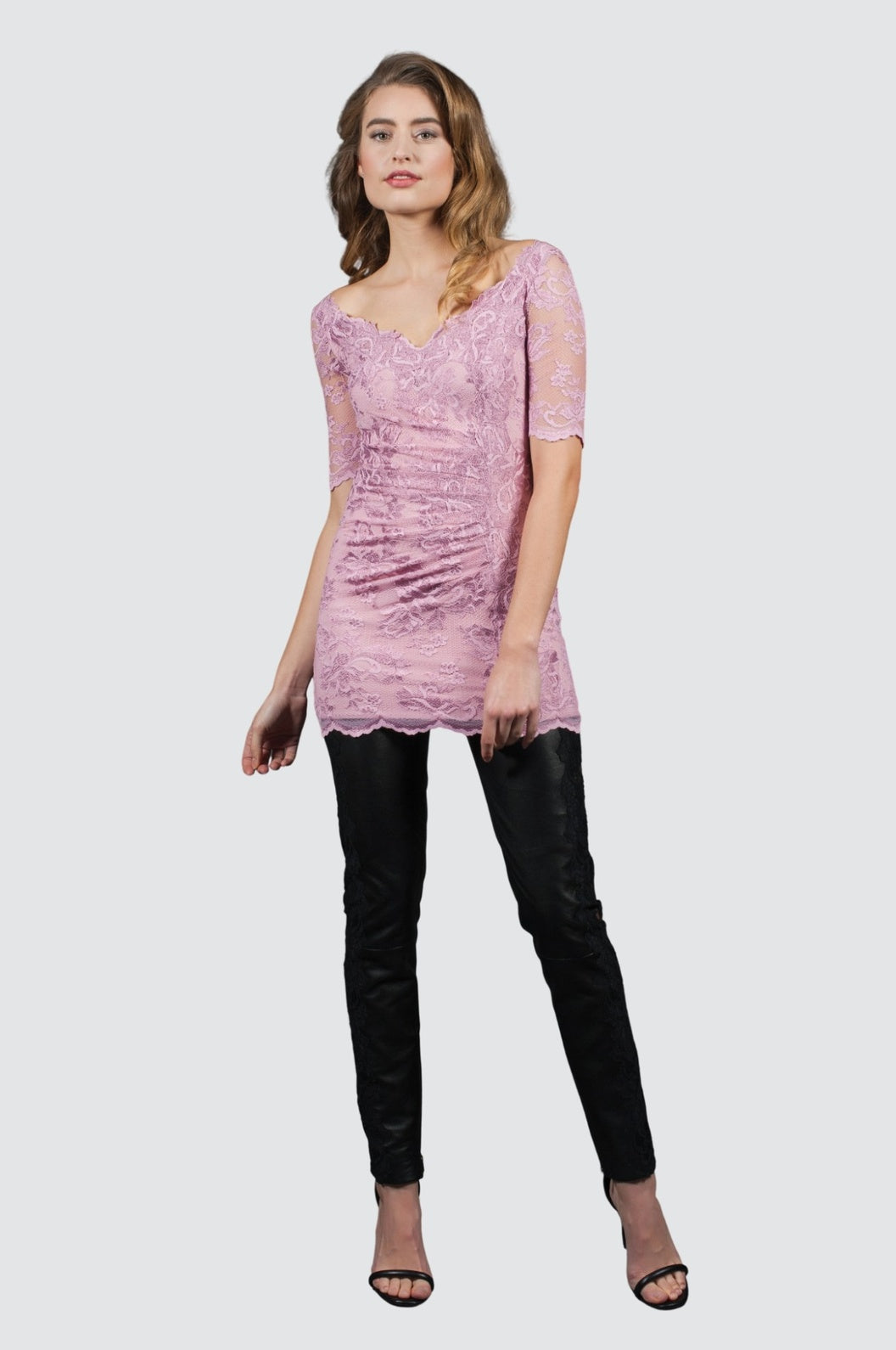 Off-Shoulder Lace Tunic