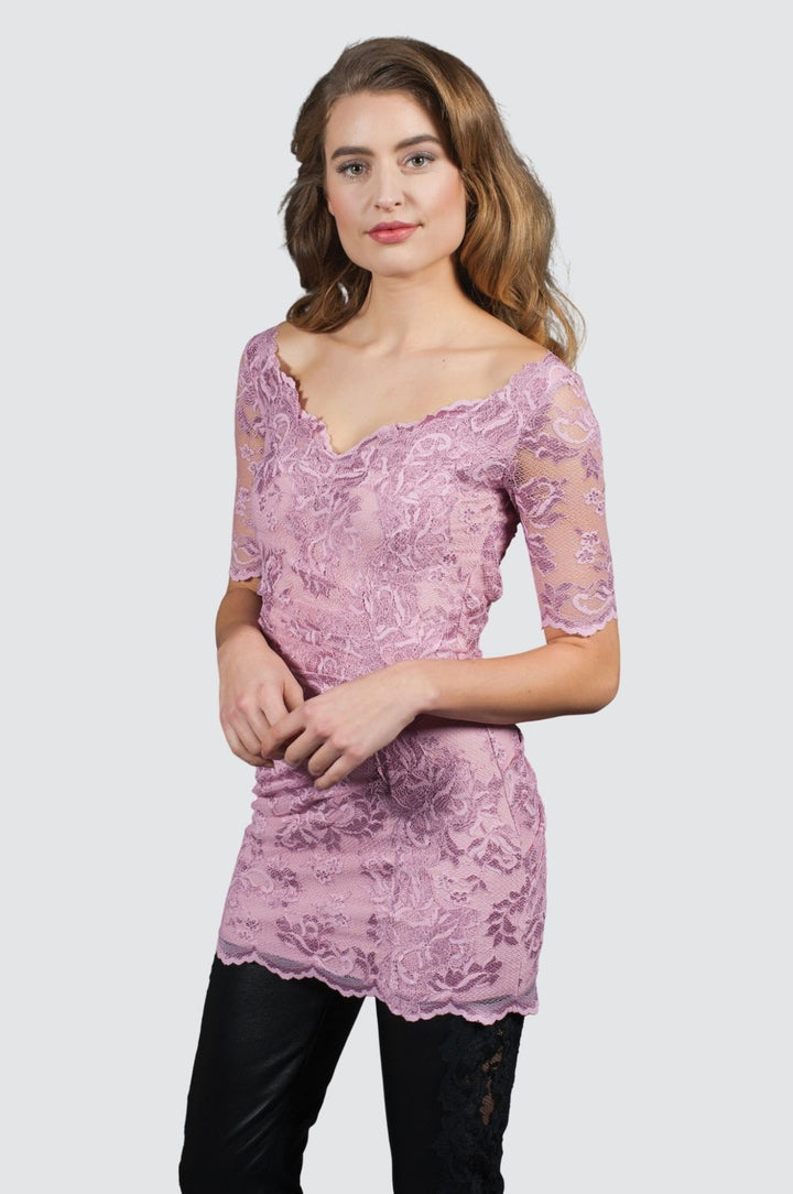 Off-Shoulder Lace Tunic