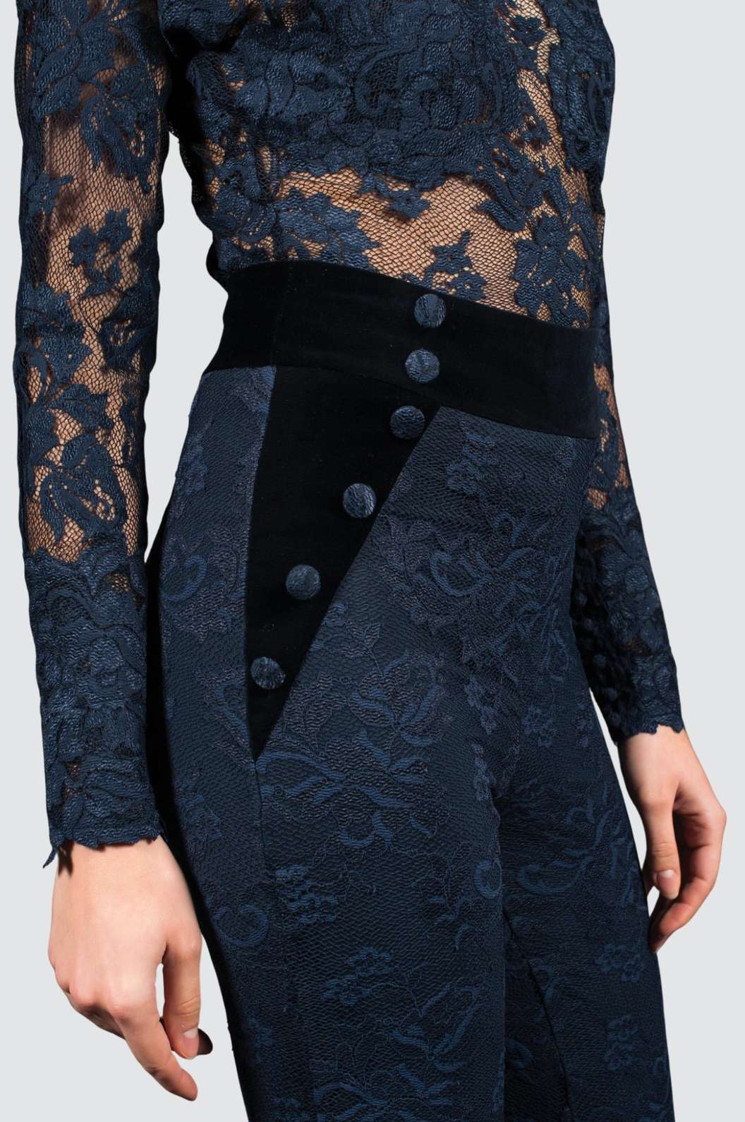 Mystery Navy Lace Evening Set