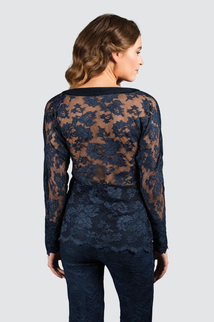 Mystery Navy Lace Evening Set