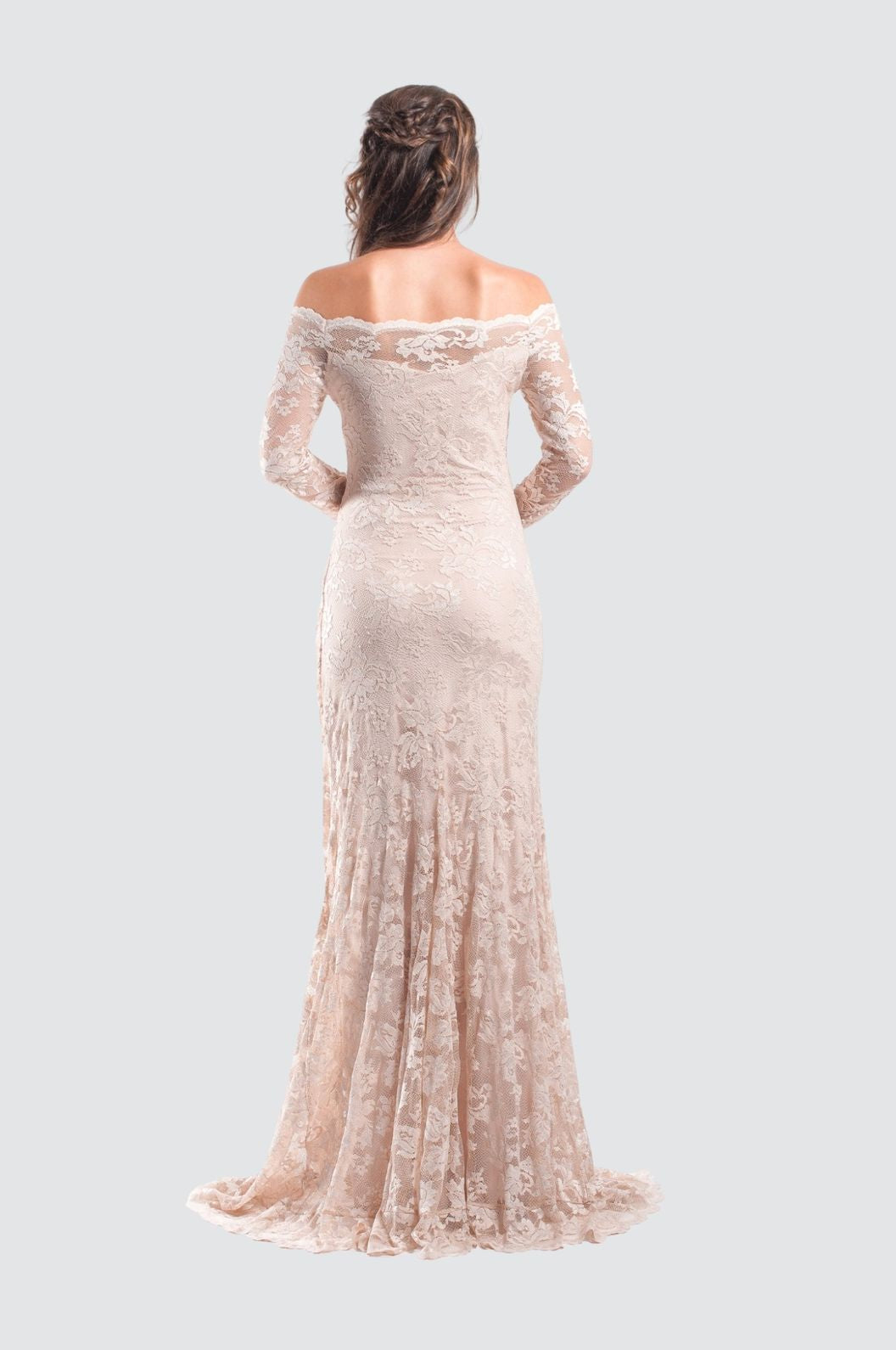 Mermaid Off-Shoulder Lace Gown