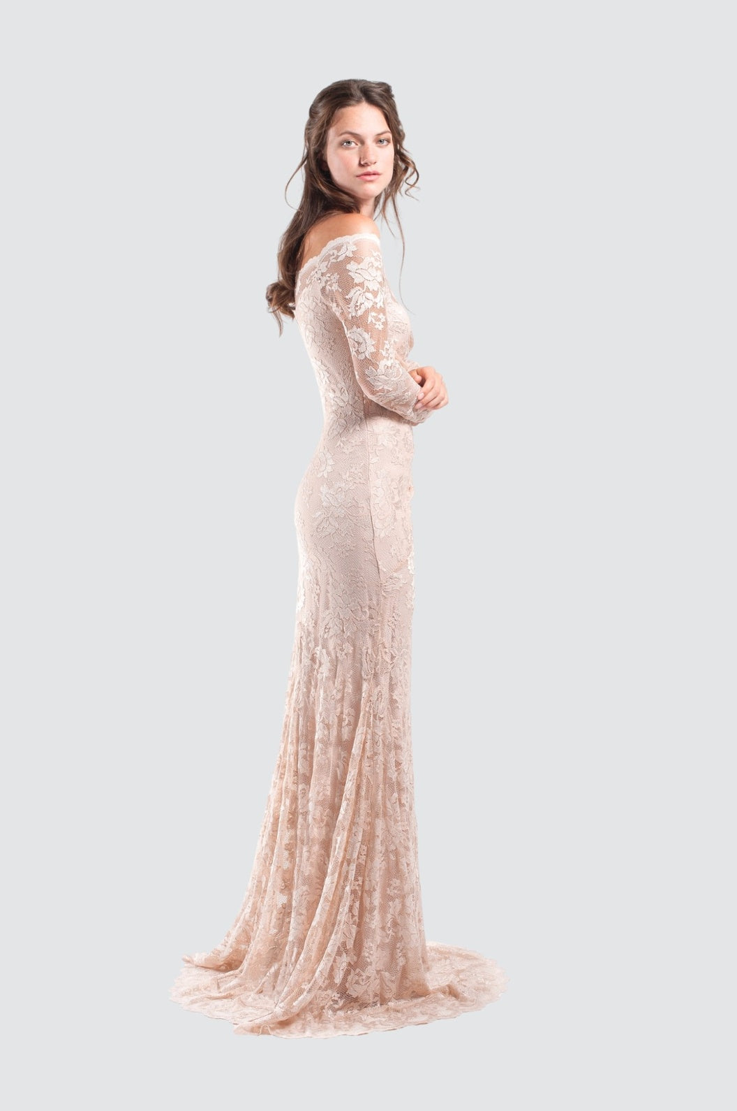 Mermaid Off-Shoulder Lace Gown