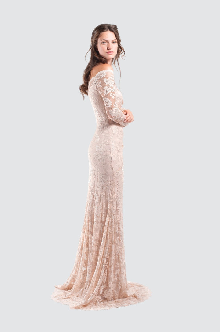 Mermaid Off-Shoulder Lace Gown