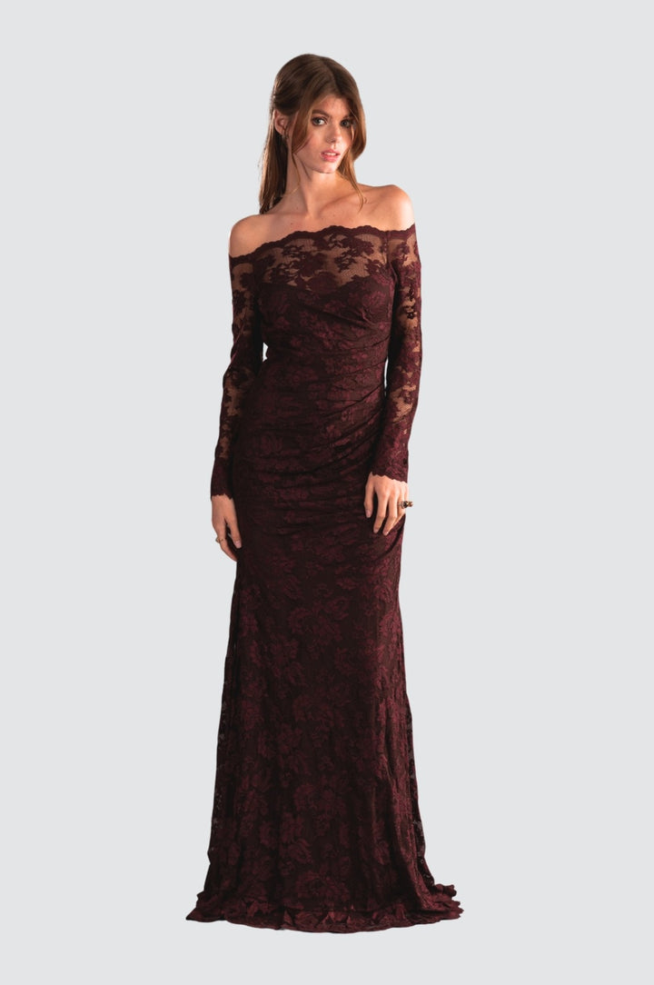 Mermaid Off-Shoulder Lace Gown