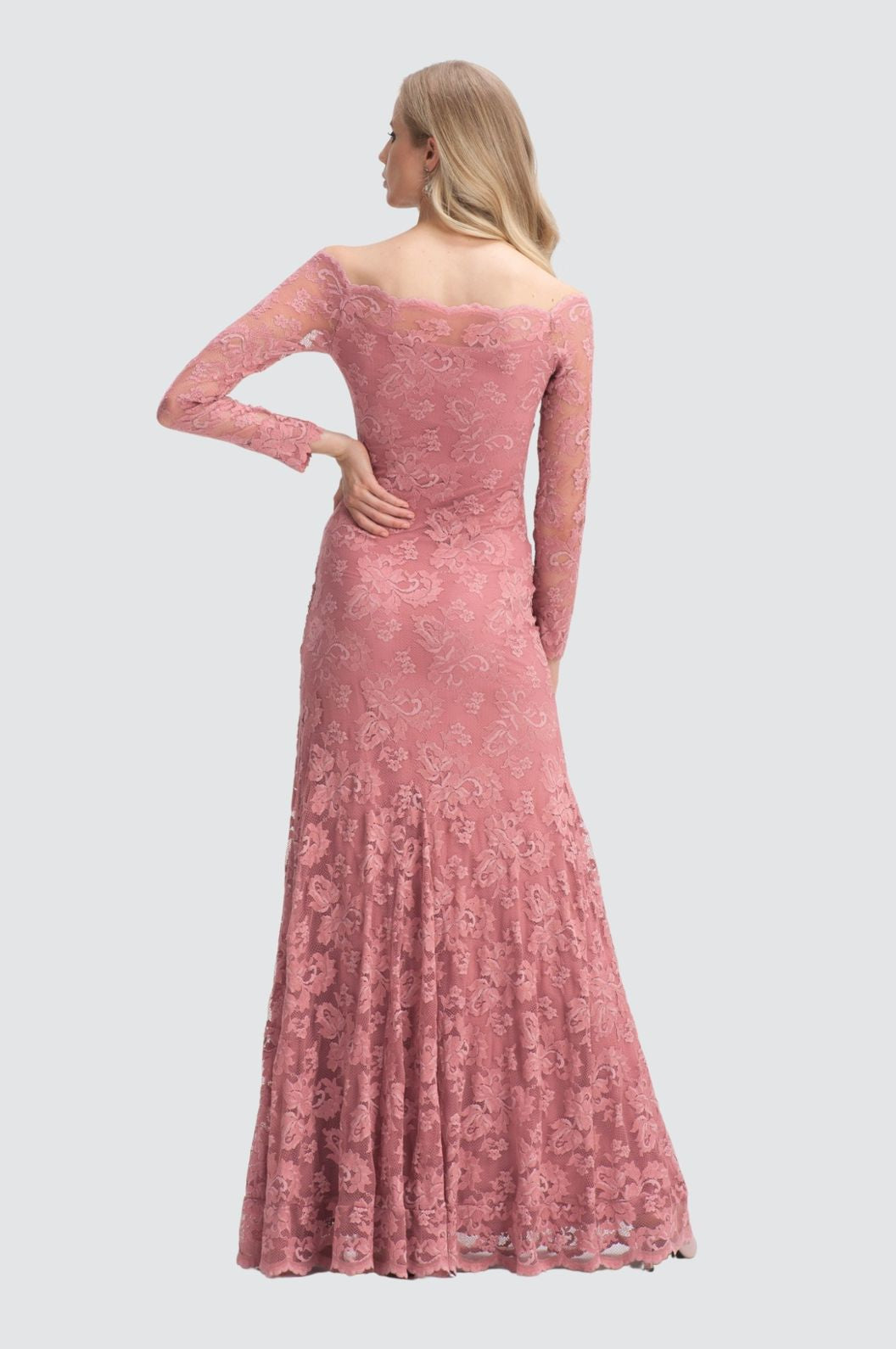 Mermaid Off-Shoulder Lace Gown