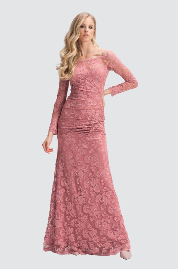 Mermaid Off-Shoulder Lace Gown