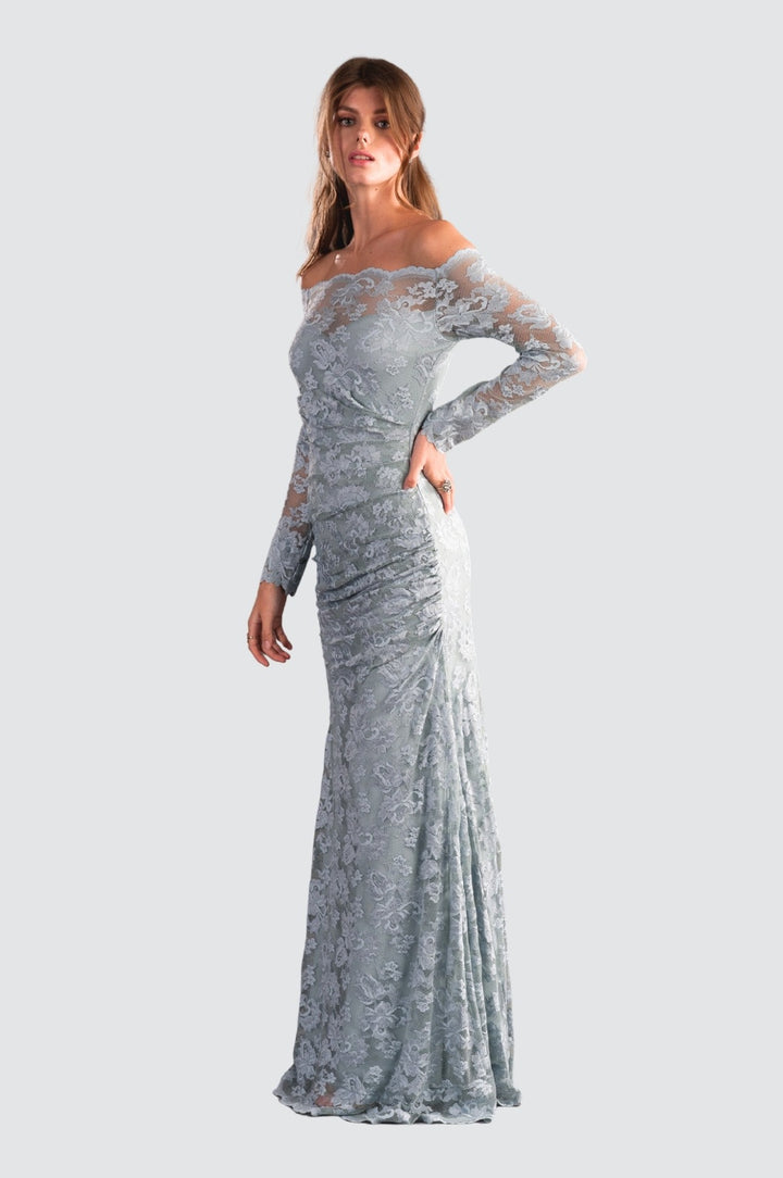 Mermaid Off-Shoulder Lace Gown