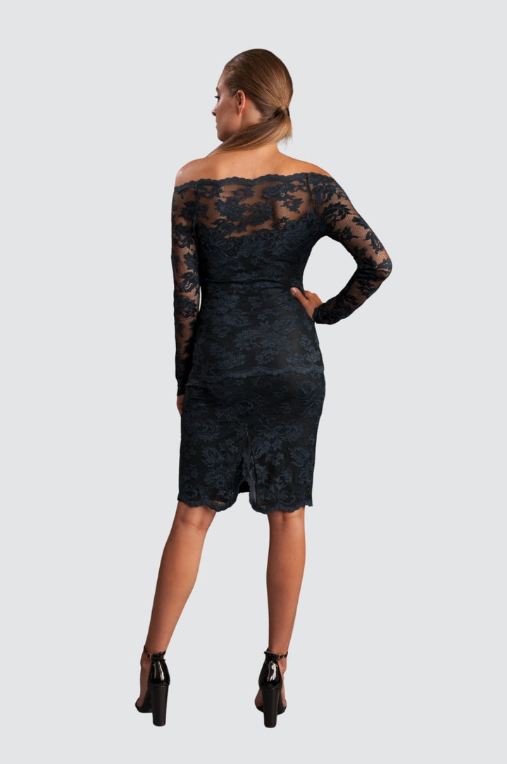 Elegant Lace Skirt with Back Slit