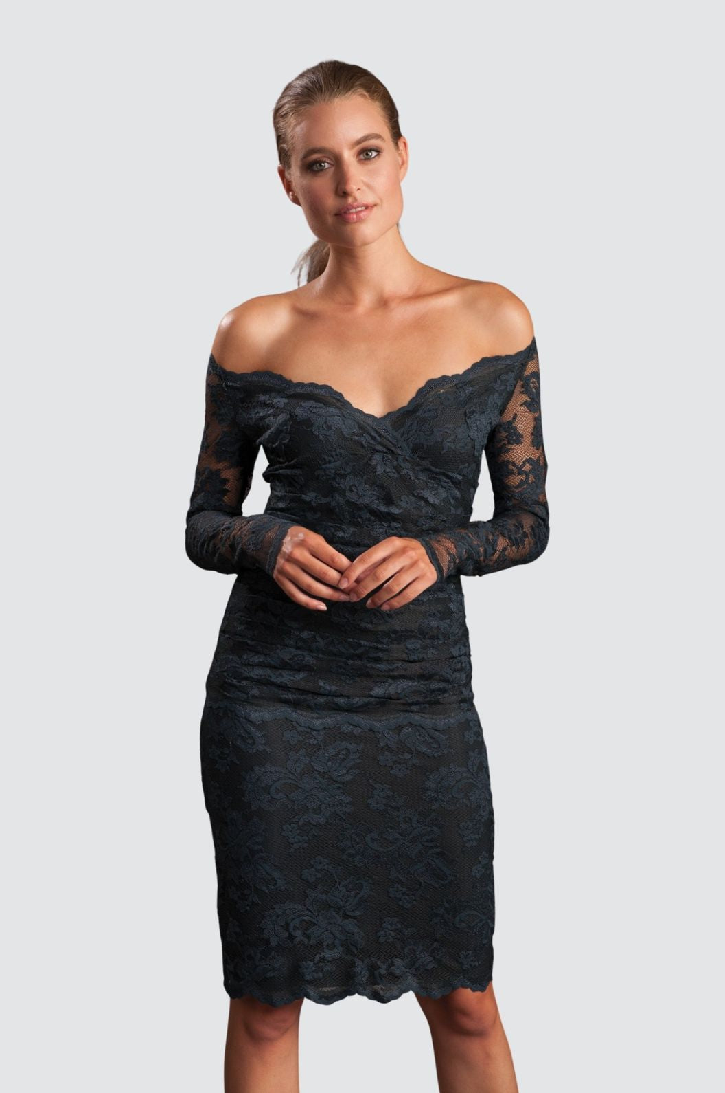 Elegant Lace Skirt with Back Slit