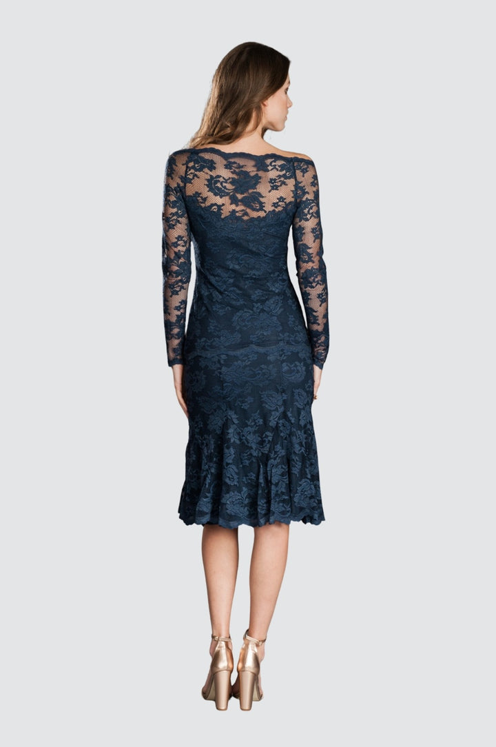 Lace Off-the-Shoulder Top & Flounce Skirt Set