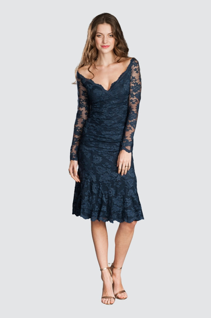 Lace Off-the-Shoulder Top & Flounce Skirt Set