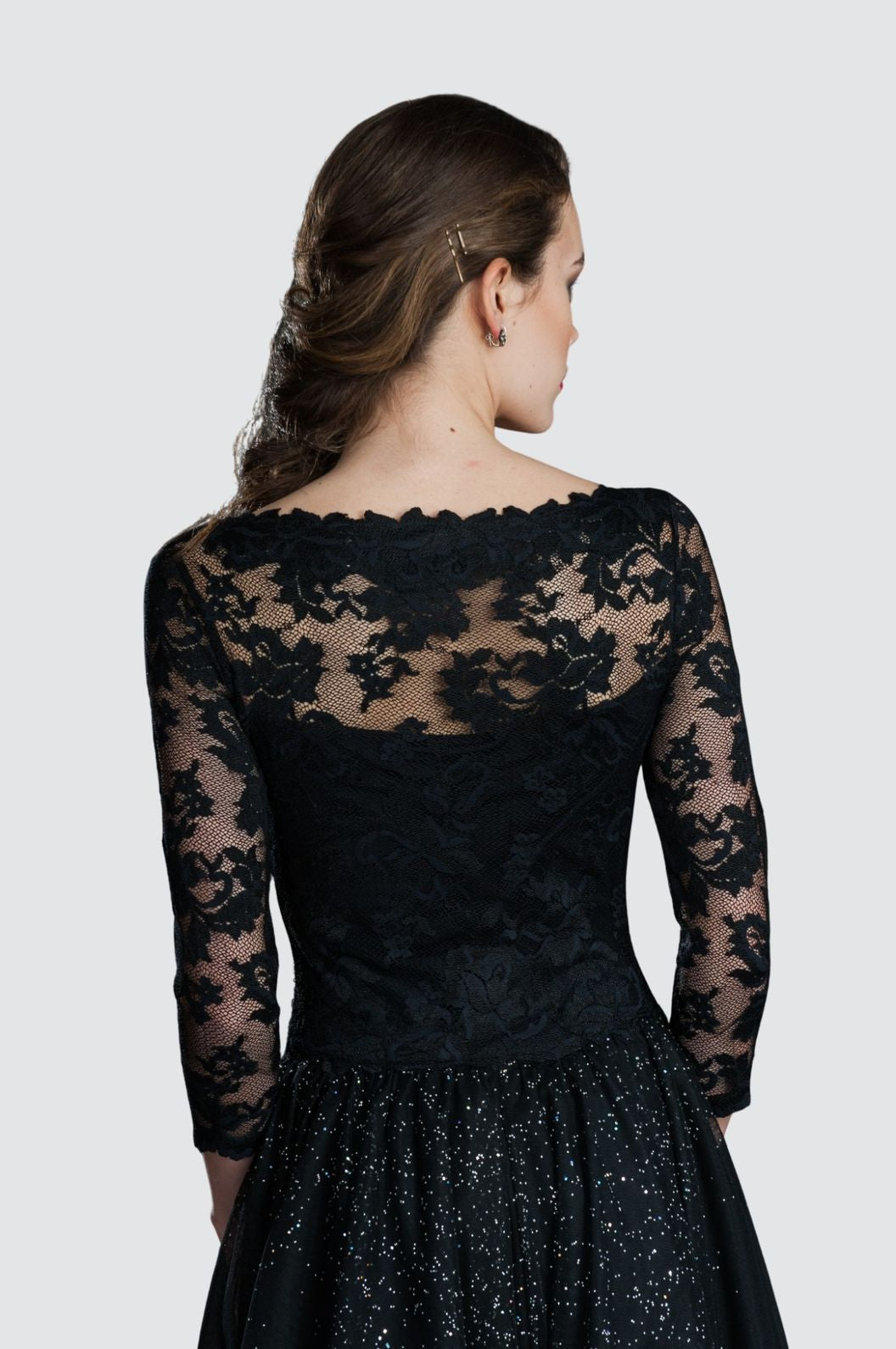 Stardust Lace & Tulle Midi Dress