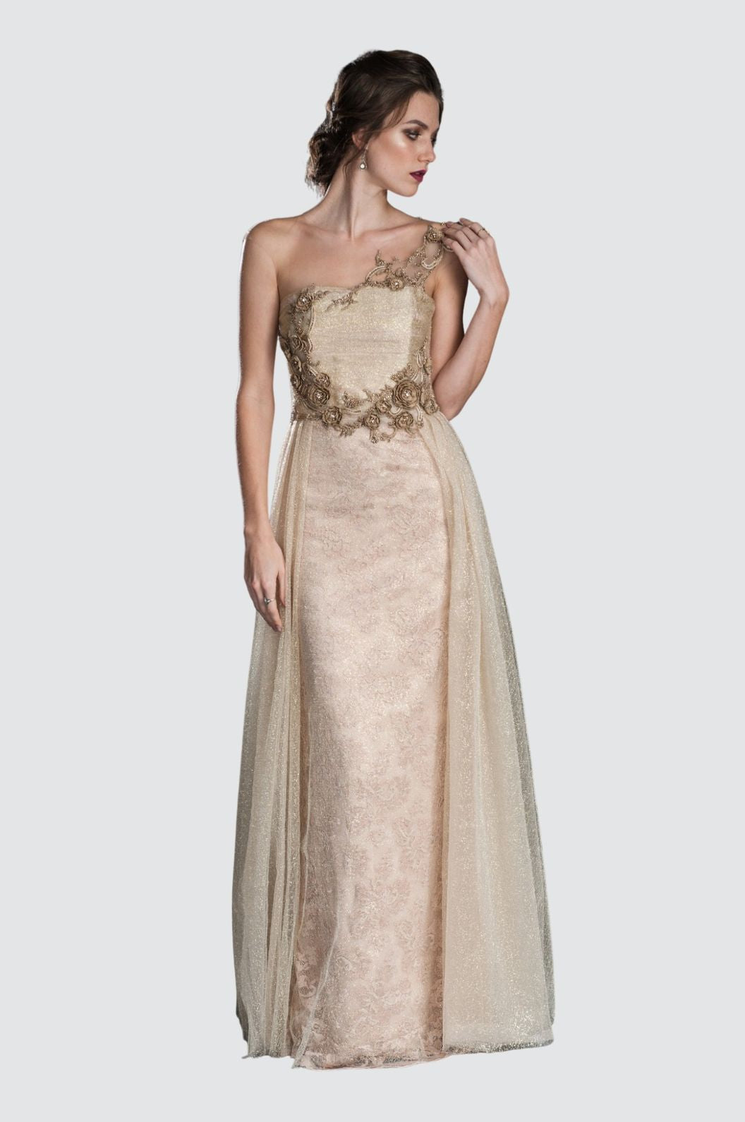 One-Shoulder Evening Gown