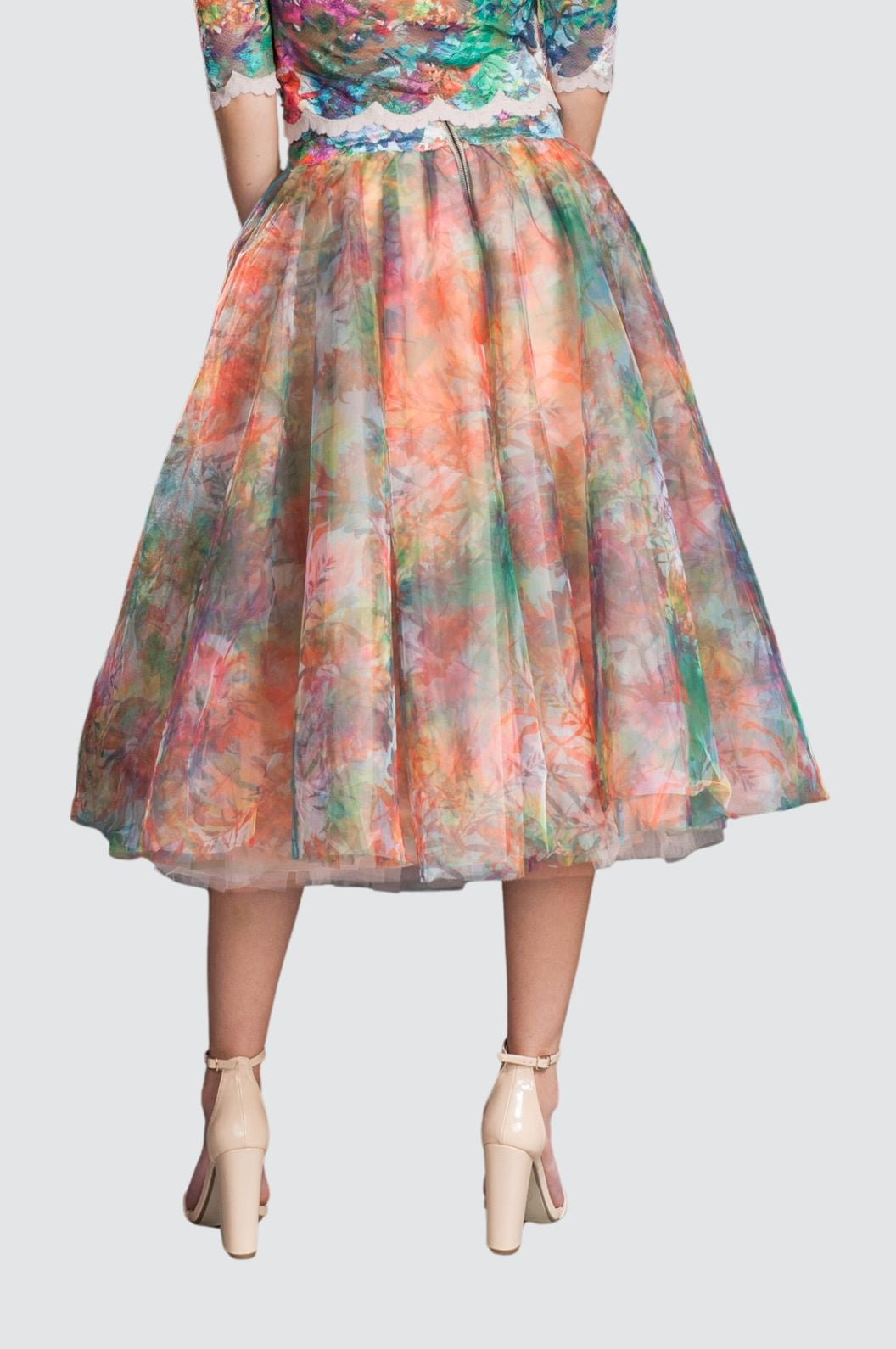 Soft Tulle Midi Skirt
