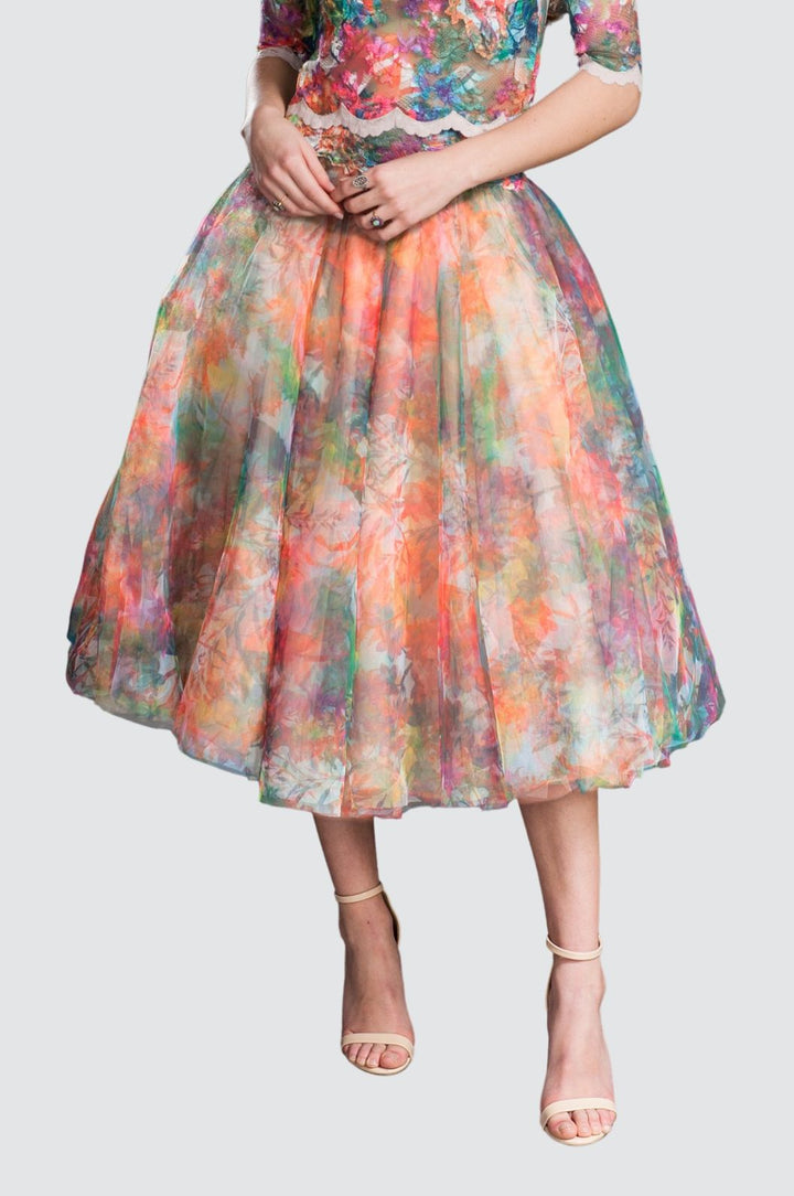 Soft Tulle Midi Skirt