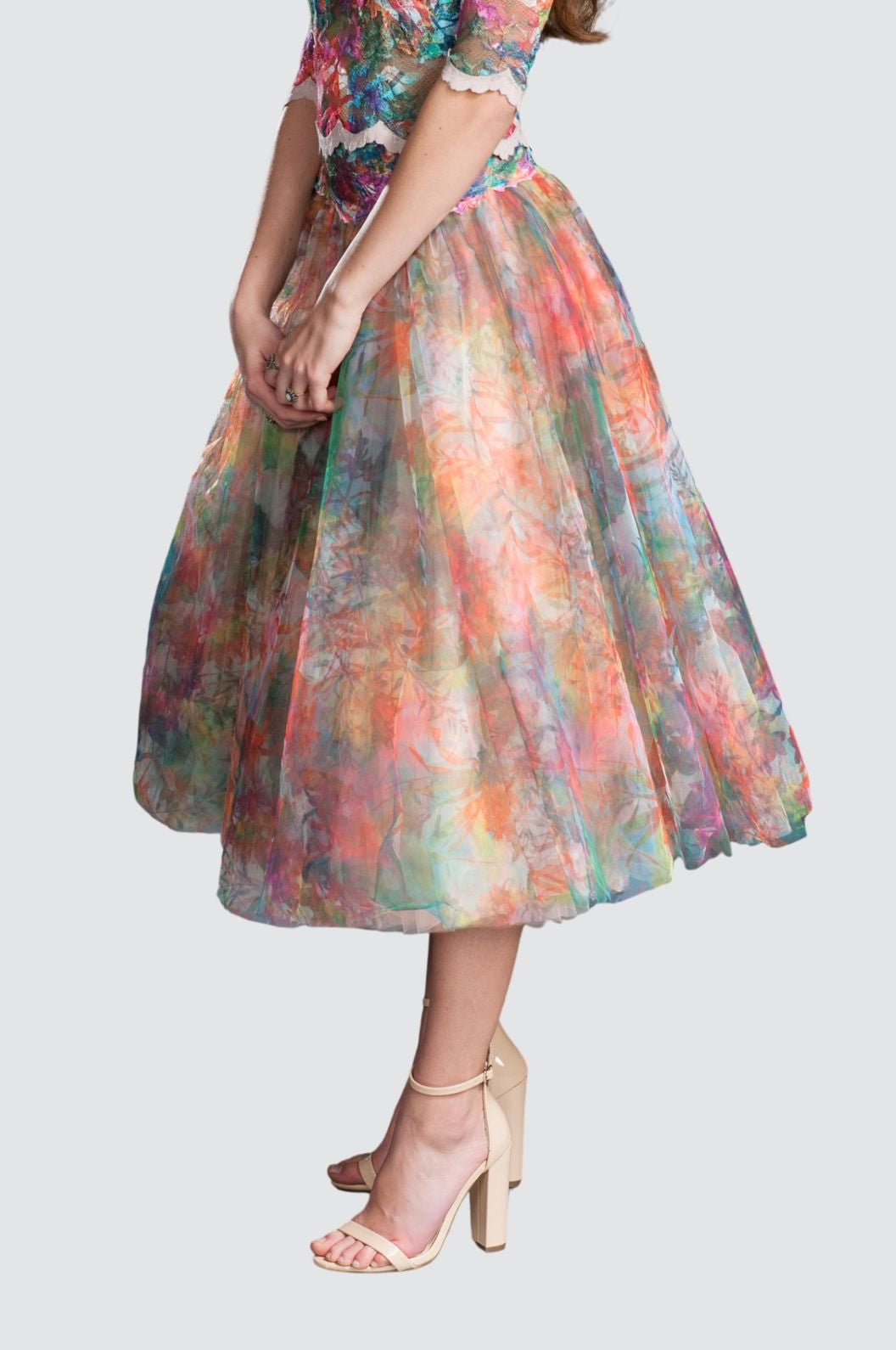 Soft Tulle Midi Skirt