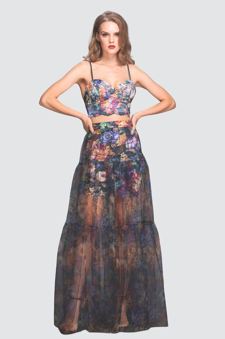 Crop Top & Skirt Matching Set