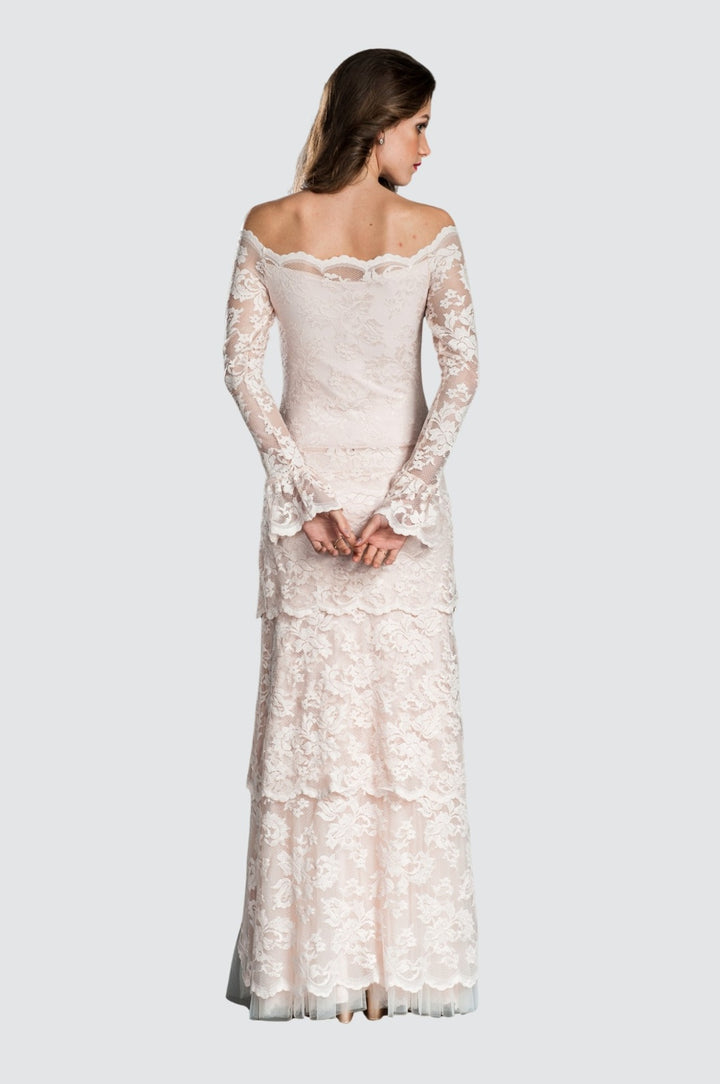 Floor Length Lace Skirt with Layers