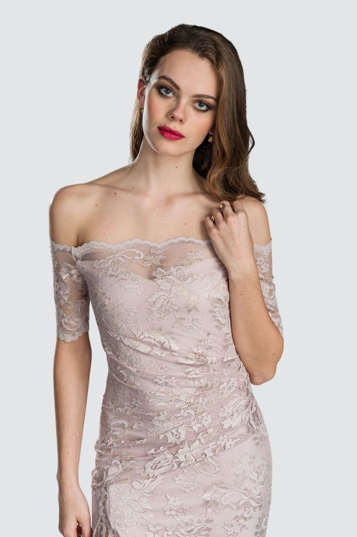 Classic Off-Shoulder Lace Dress