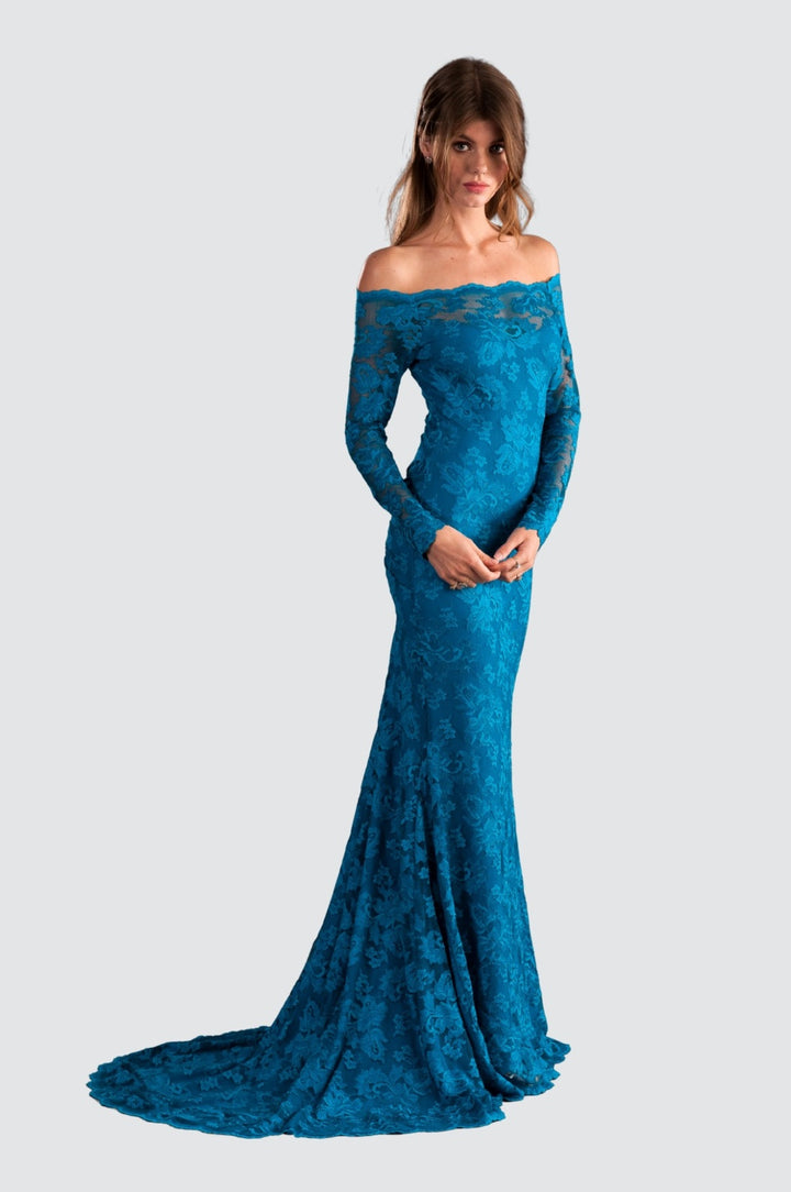 Off-Shoulder Long Gown