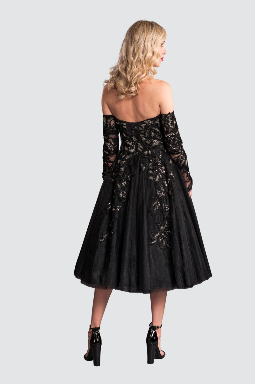 Off-Shoulder Sequined Dress