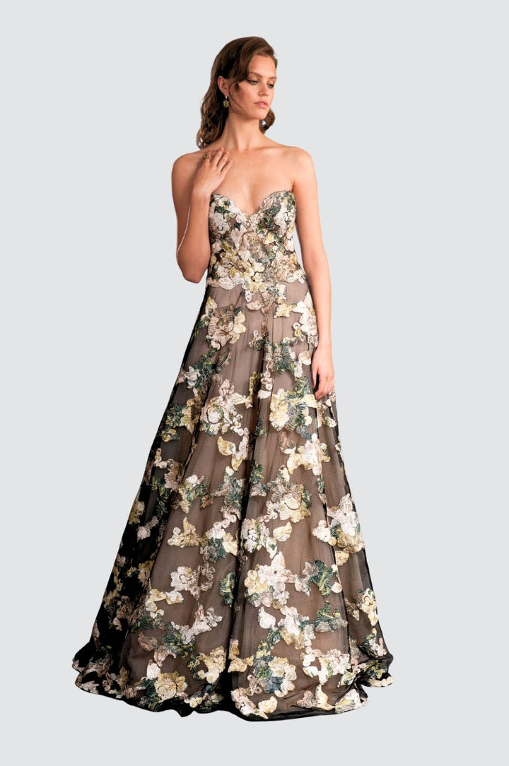 Ethereal Embroidery Gown