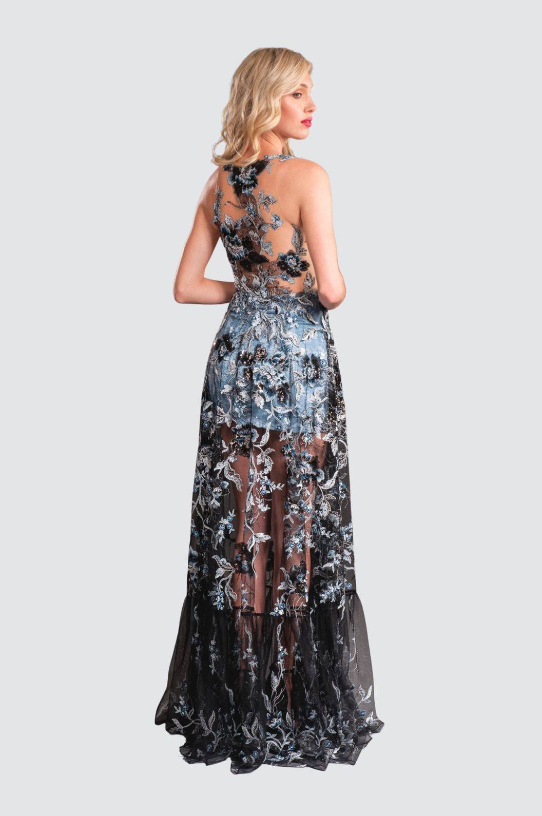 Majestic Lace & Embroidery Gown