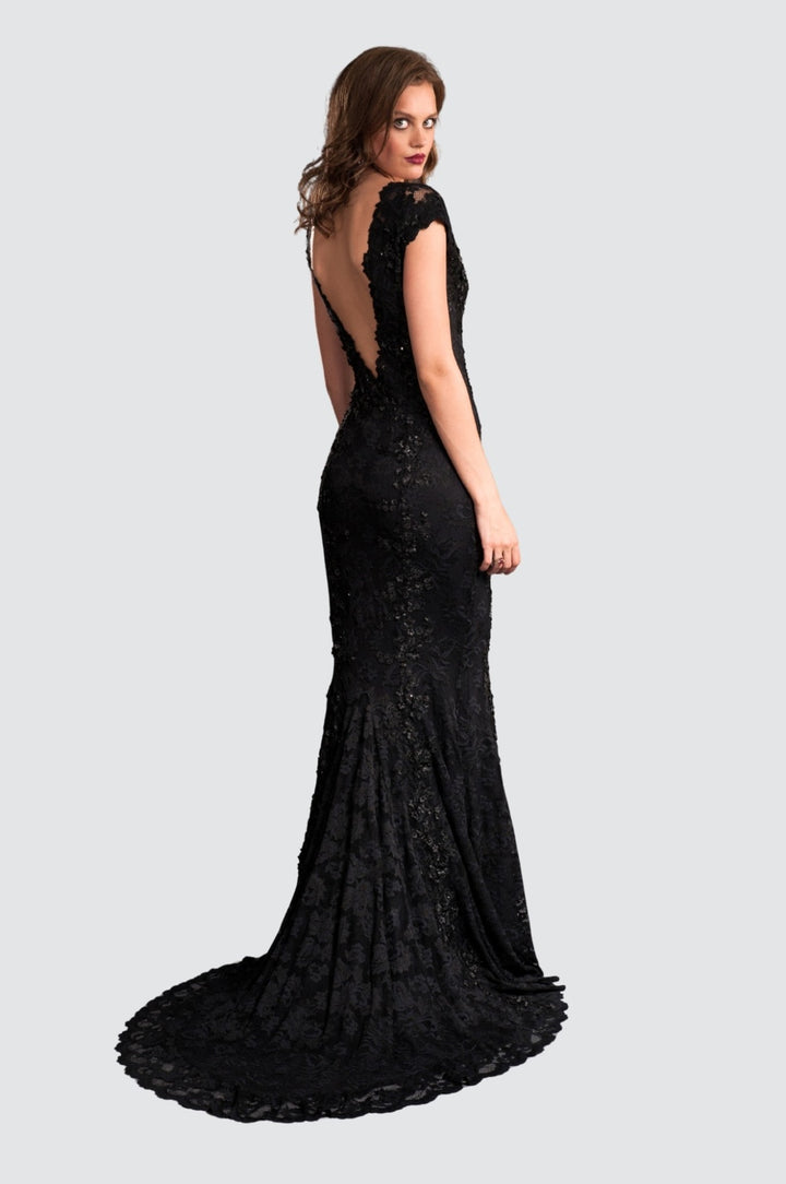 Refined Long Black Gown