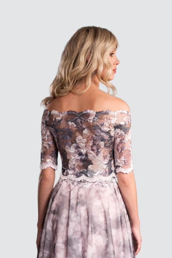 Off-Shoulder Floral Lace Top