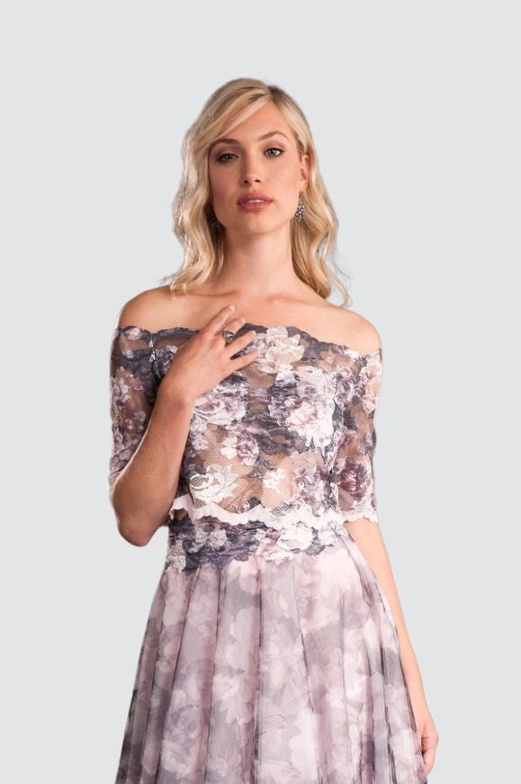 Off-Shoulder Floral Lace Top