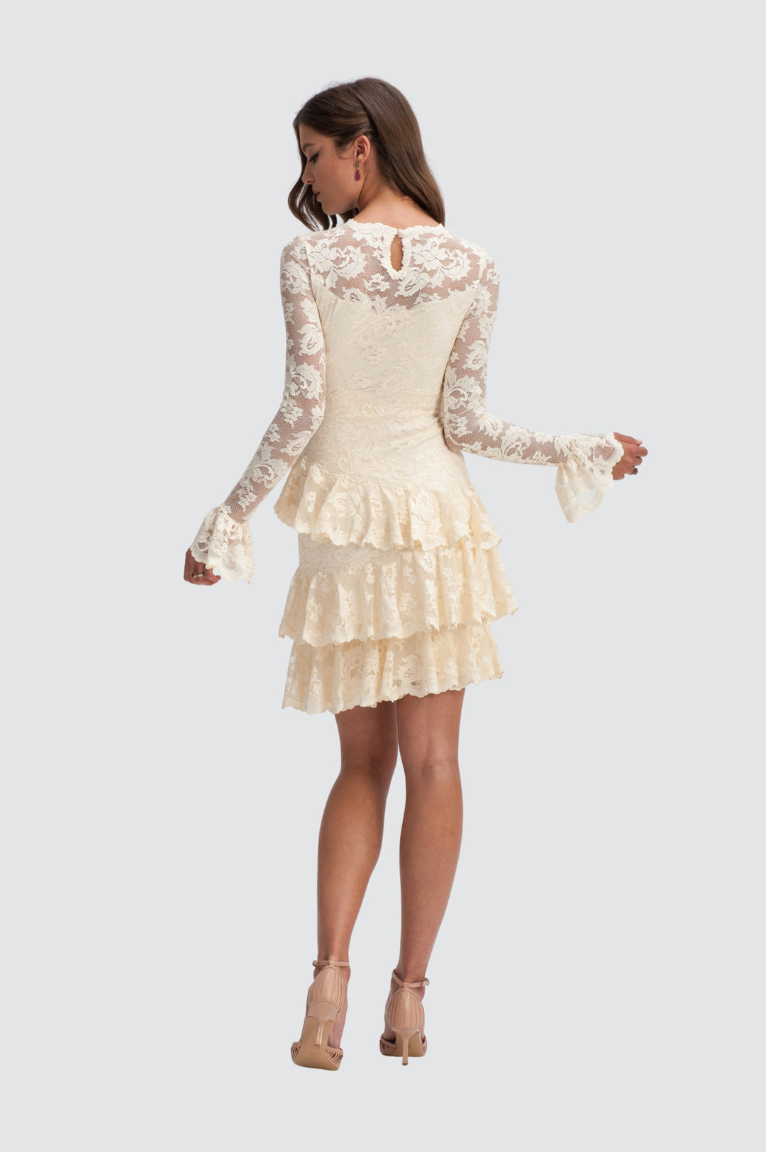 Cocktail Dress with Ruffled Sleeves