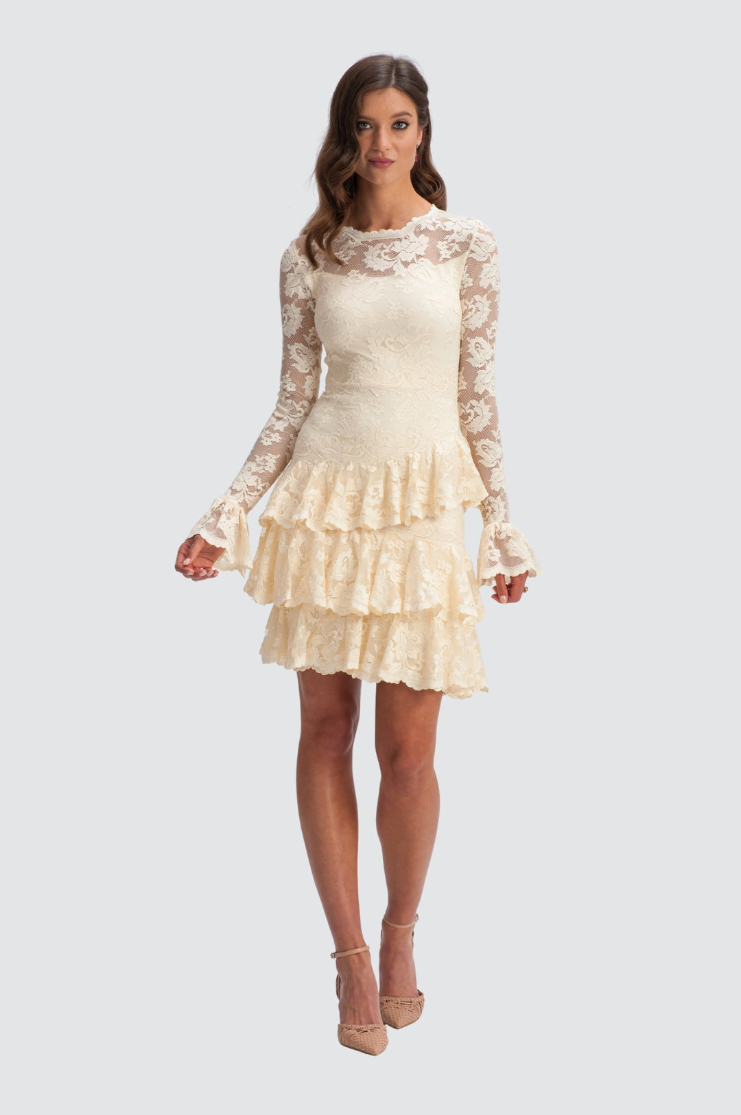 Cocktail Dress with Ruffled Sleeves