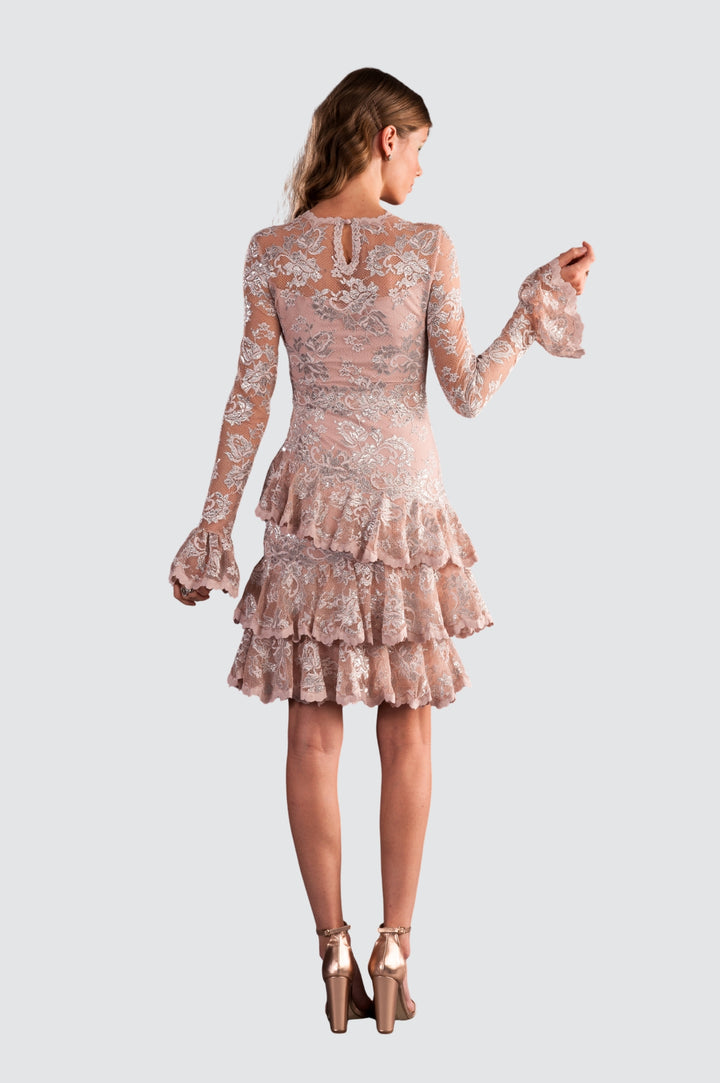 Cocktail Dress with Ruffled Sleeves