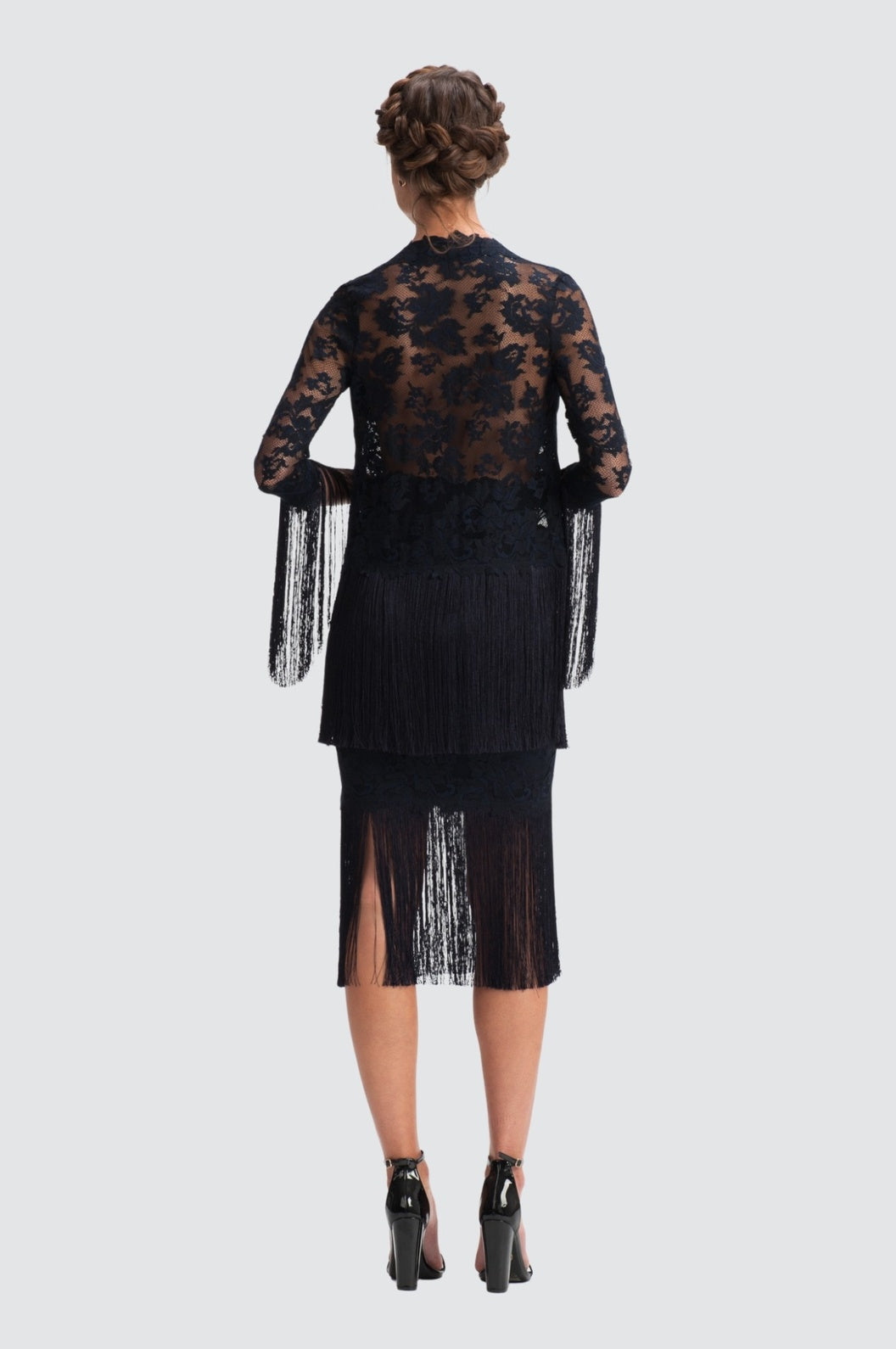 Lace Cardigan & Skirt Matching Set