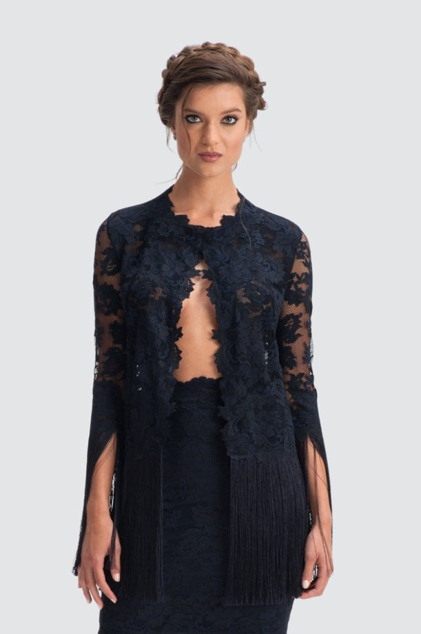 Lace Cardigan & Skirt Matching Set