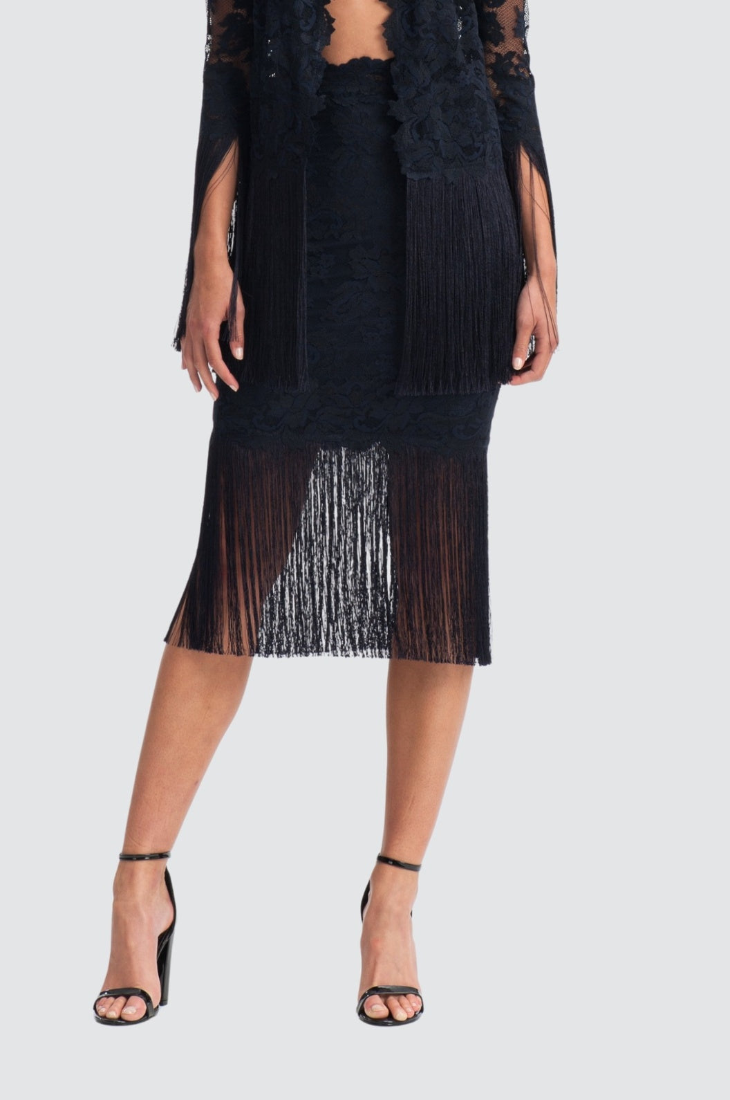 Lace Cardigan & Skirt Matching Set