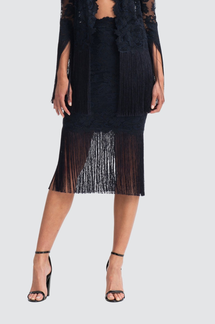 Lace Cardigan & Skirt Matching Set