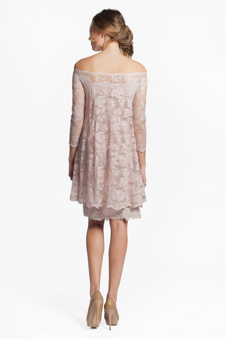 Off Shoulder Short Lace Dress-7