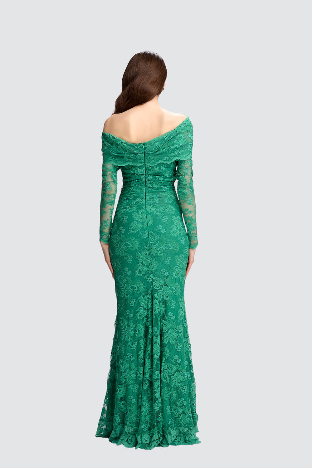 Off-Shoulder Lace Gown-1