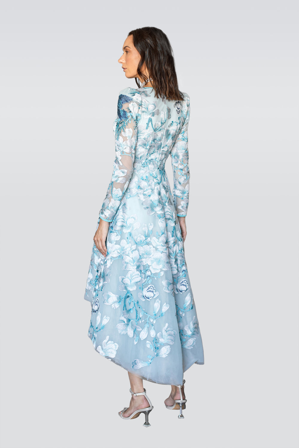 V Neck Floral Dress-1