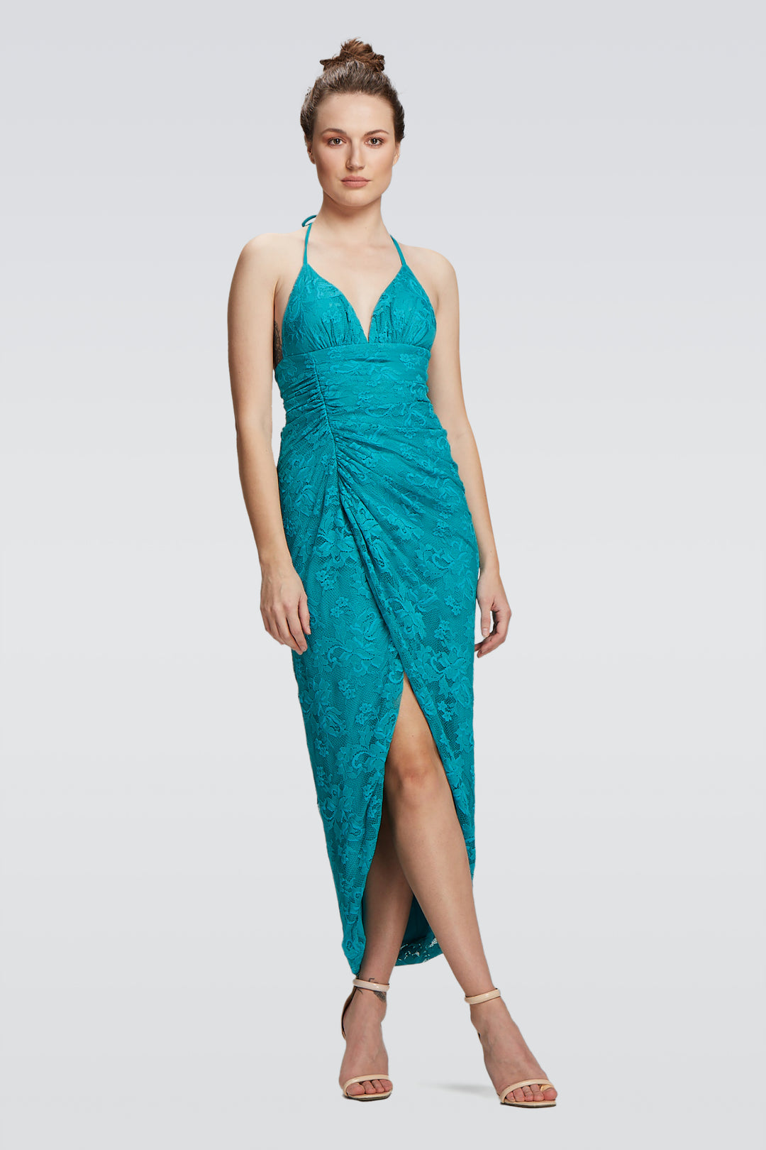 String Haltered Dress-0