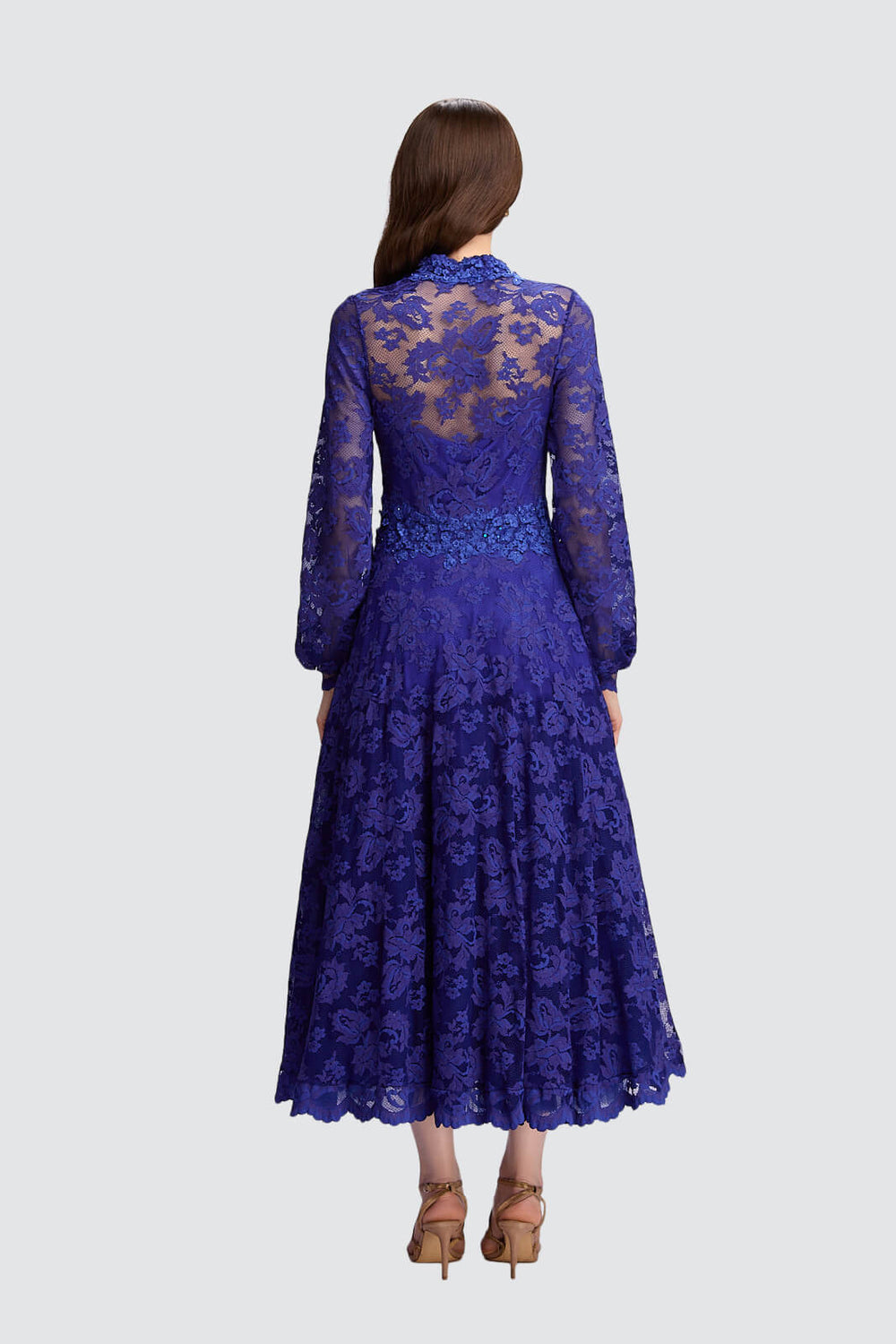 Elegance Lace Midi Dress-1
