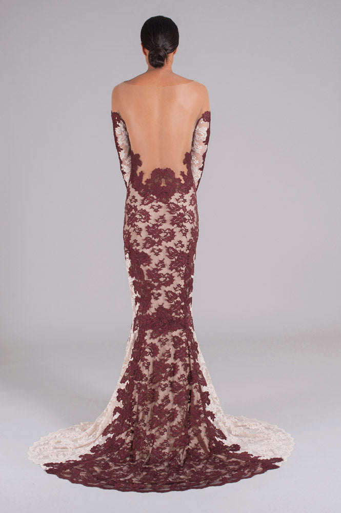 Ethereal Off-Shoulder Mermaid Gown with Illusion Tulle-1