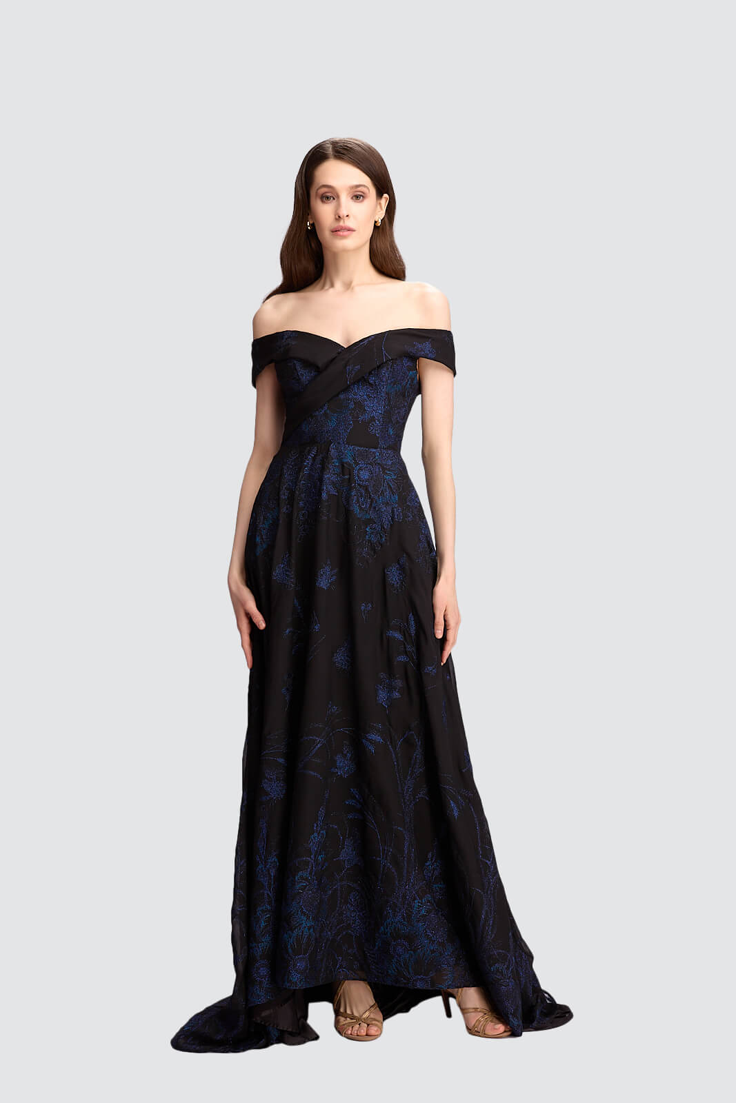 Midnight Elegance Off-Shoulder Gown-0