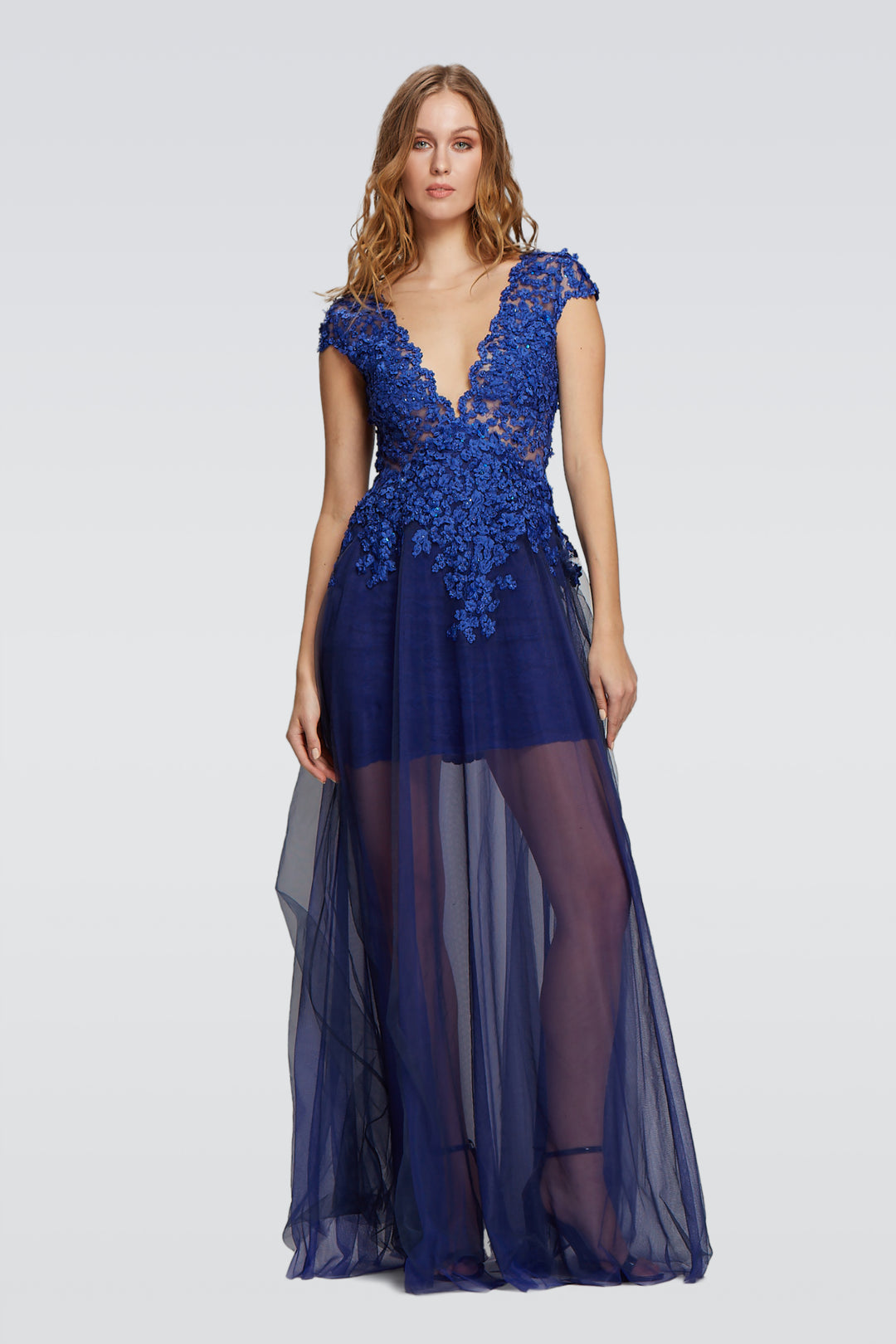 Sheer Layered Elegant Dress-0