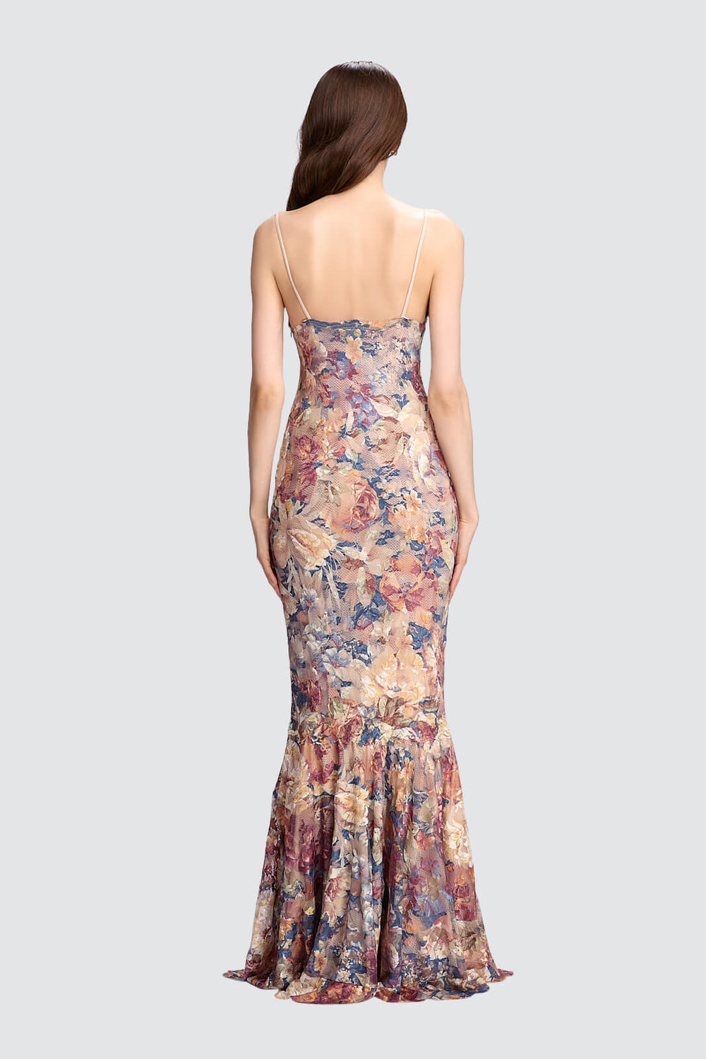 Floral Lace Mermaid Gown-1