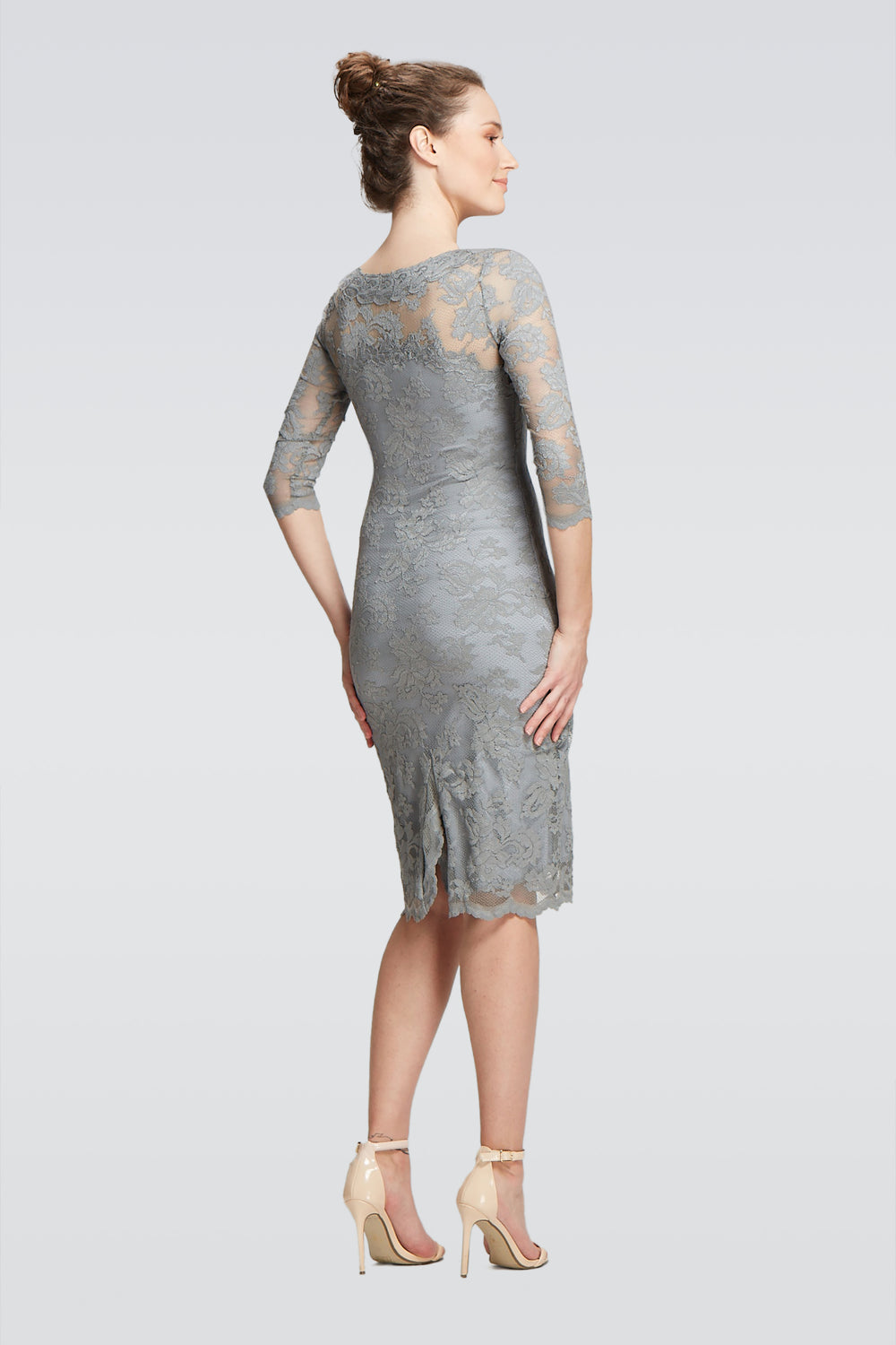 3/4 Sleeves Lace Dress-1