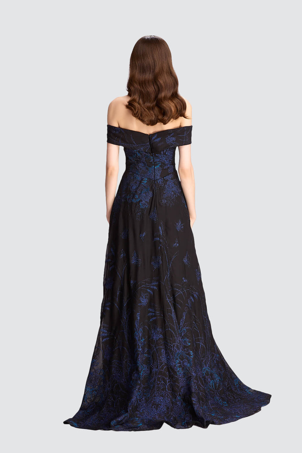 Midnight Elegance Off-Shoulder Gown-1