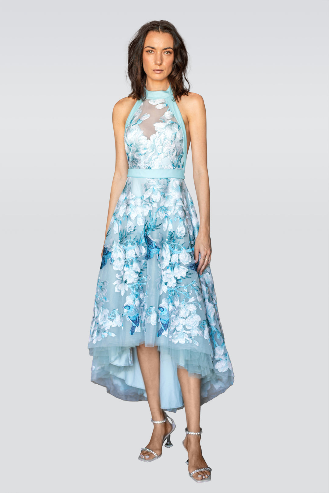 Halterneck Floral Dress-0